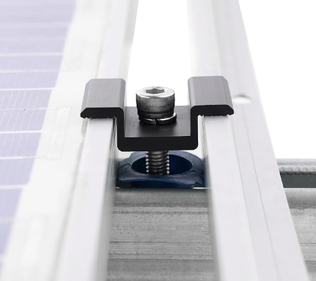 Aluminium Solar Panel Mounting Brackets Mid Clamp